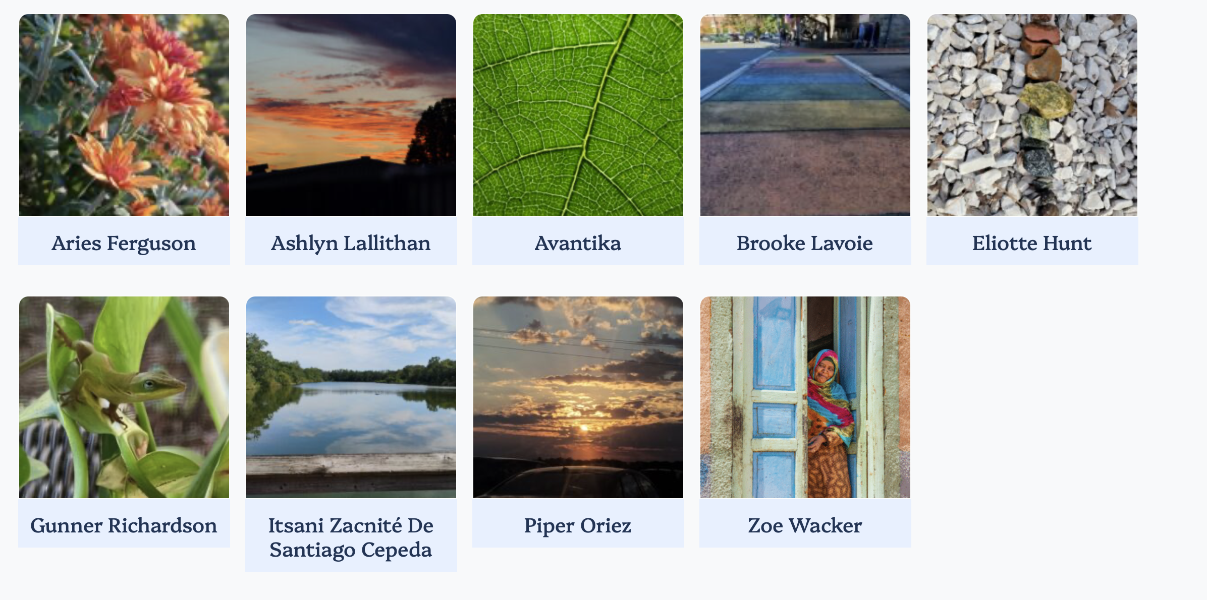 The 9-person Notable Entriesfor the Rising Photographers