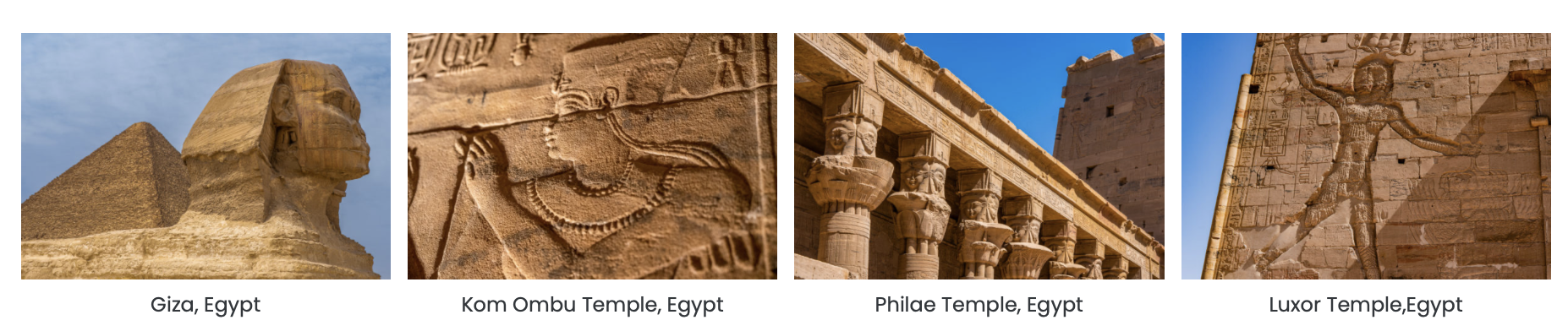 Collection of 4 images of places.