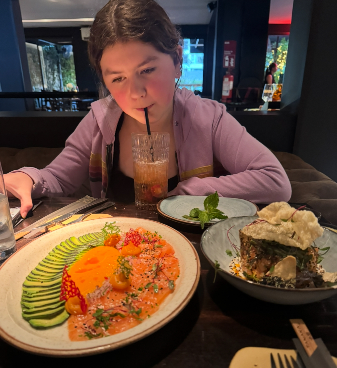 Dinner in Santiago at a great Peruvian-Japanese fusion restuarant