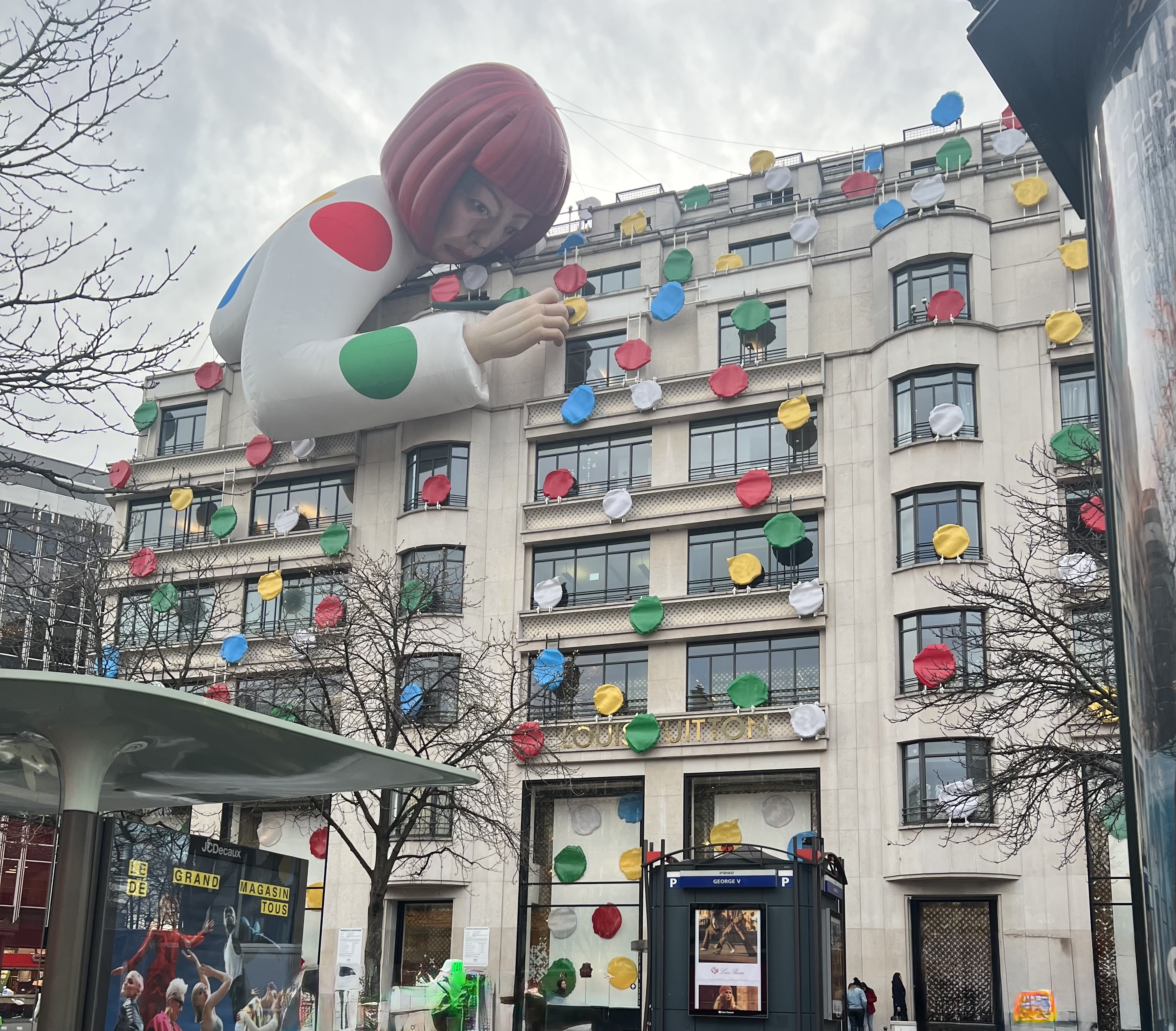 The Louis Vuitton store on the Champs-Élysées in March 2023
